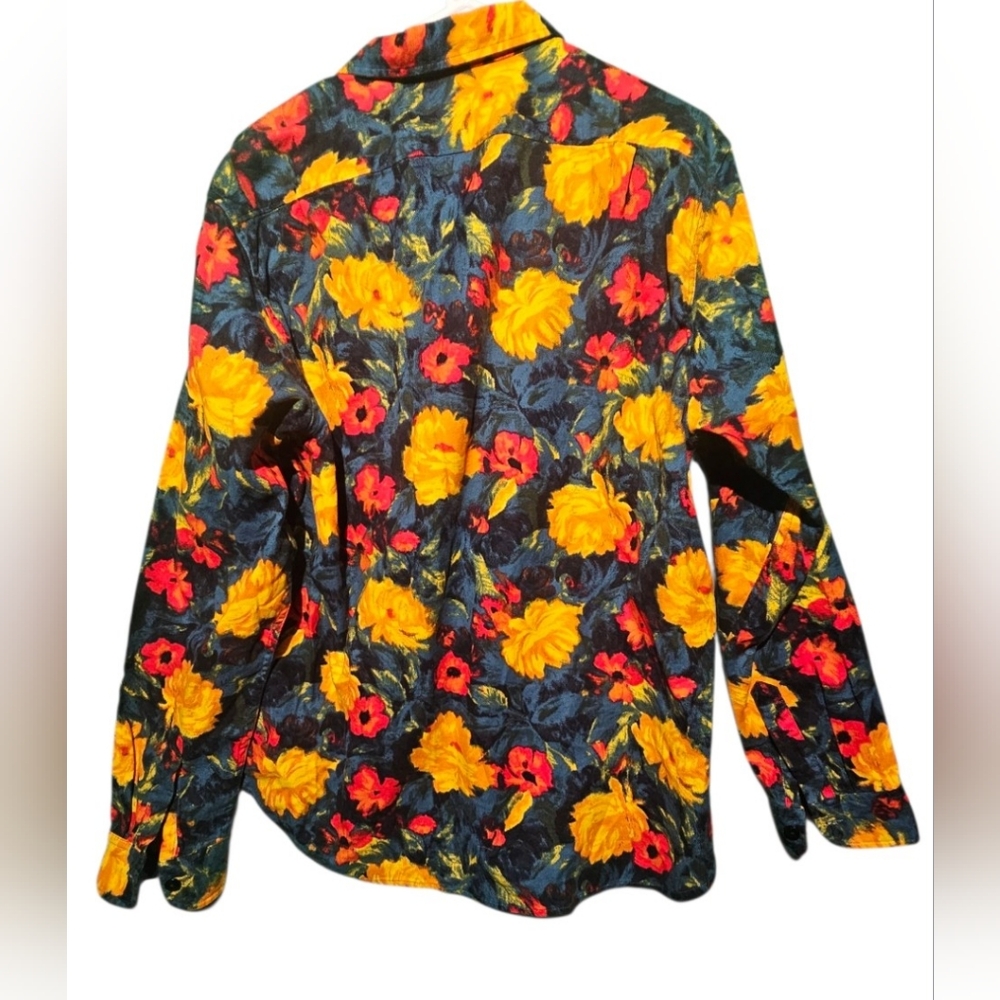 J.Crew Mens Large EUC Classic Multicolor Floral Shirt PTP 24 - Picture 3 of 5